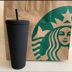 New Starbucks Venti Black Studded Tumbler